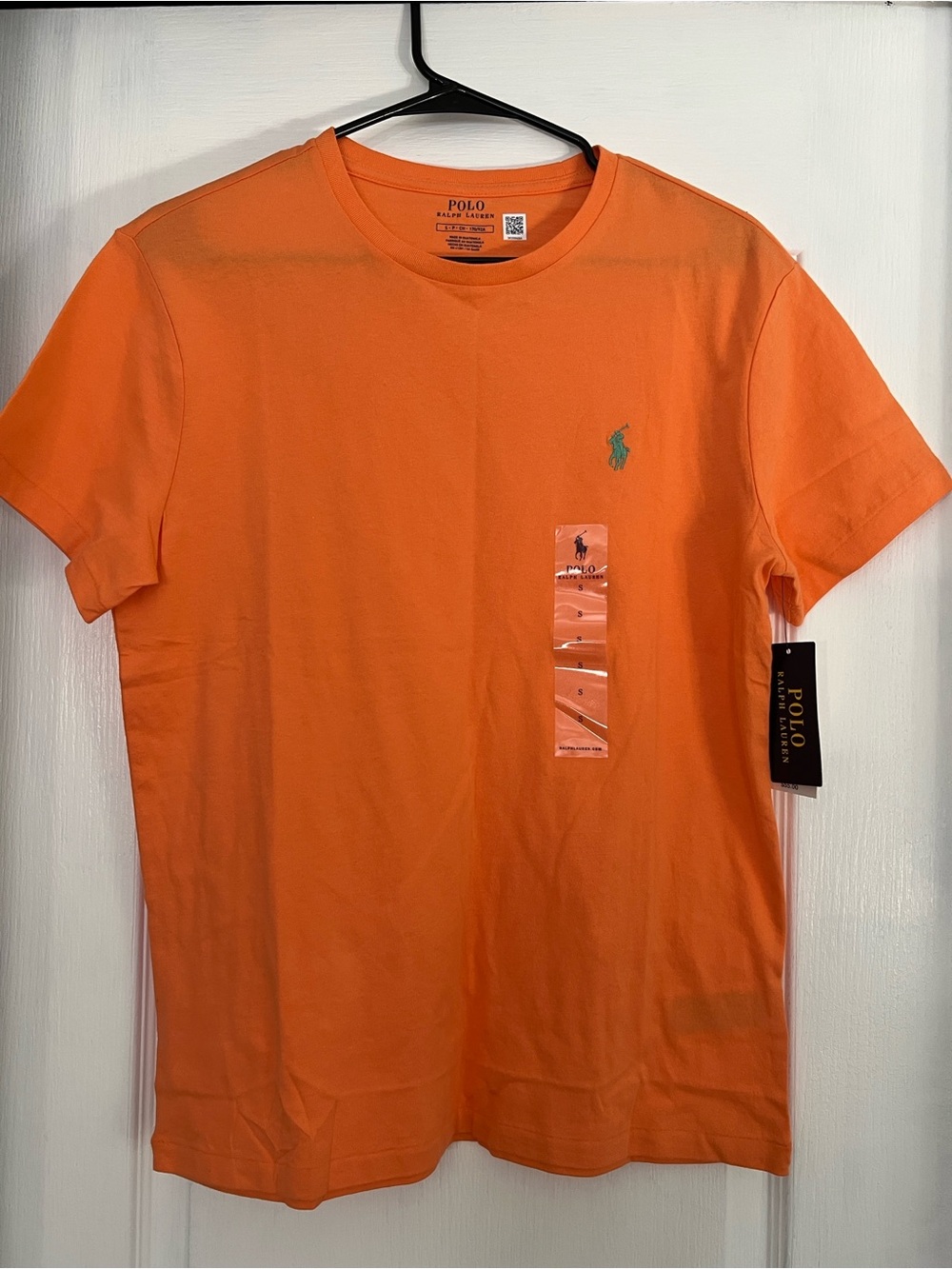 Polo by Ralph Lauren Orange Crewneck Short-Sleeve Tee with Green Pony